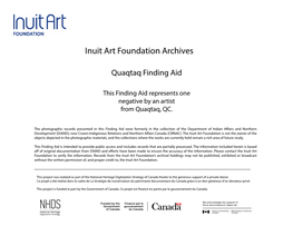 Quaqtaq Finding Aid