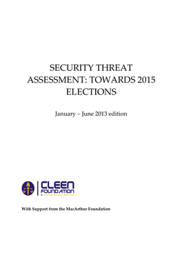 First Election Security Threat Assessment