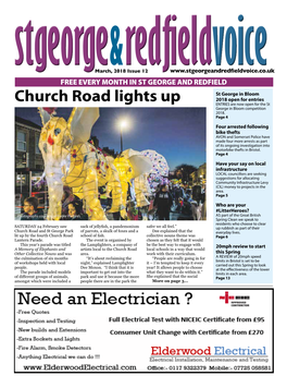 Church Road Lights up 2018 Open for Entries ENTRIES Are Now Open for the St George in Bloom Competition 2018