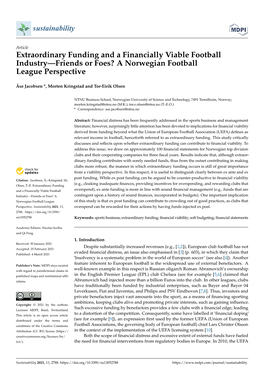 A Norwegian Football League Perspective