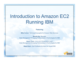 Introduction to Amazon EC2 Running IBM