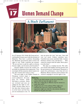 Women Demand Change a Mock Parliament