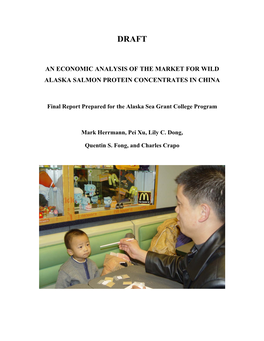 Economic Analysis of Market for Wild Alaska Salmon Protein in China