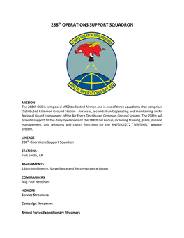 288Th OPERATIONS SUPPORT SQUADRON