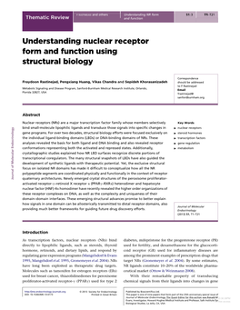 Understanding Nuclear Receptor Form and Function Using Structural Biology