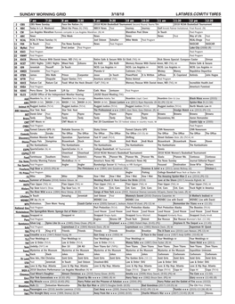 Sunday Morning Grid 3/18/18 Latimes.Com/Tv Times