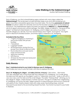 Lake Walking in the Salzkammergut Austria: Self-Guided Walking