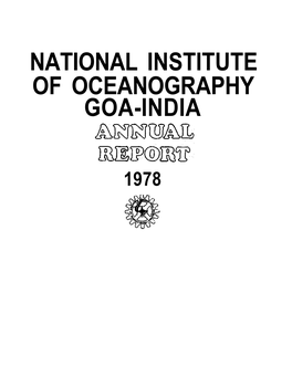 National Institute of Oceanography Goa-India