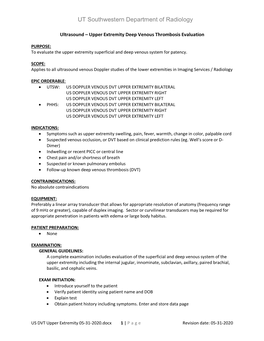 DVT Upper Extremity