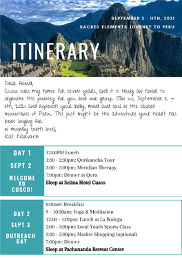 Green Photo Travel Itinerary Planner
