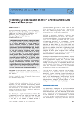 Prodrugs Design Based on Inter- and Intramolecular Chemical Processes