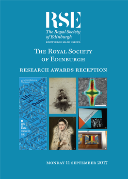 The Royal Society of Edinburgh Research Awards Reception