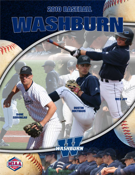 2010 Washburn Baseball Media Guide Table of Contents