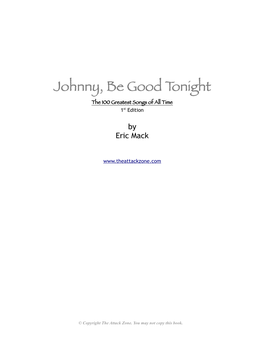 Johnny, Be Good Tonight – the 100 Greatest Songs of All Time