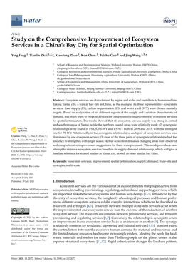 Study on the Comprehensive Improvement of Ecosystem Services in a China's Bay City for Spatial Optimization