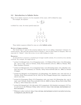 3.2 Introduction to Infinite Series