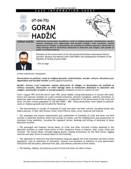 Goran Hadžić