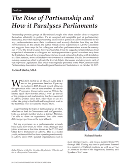 The Rise of Partisanship and How It Paralyses Parliaments