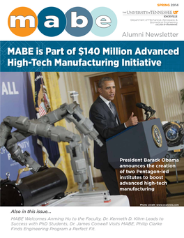 MABE Is Part of $140 Million Advanced High-Tech Manufacturing Initiative