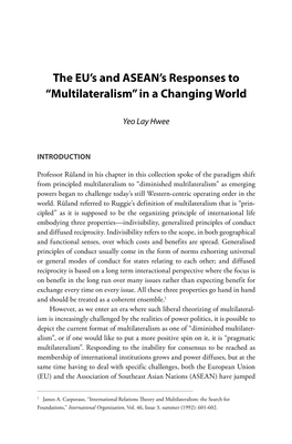 The EU's and ASEAN's Responses to “Multilateralism” in a Changing World