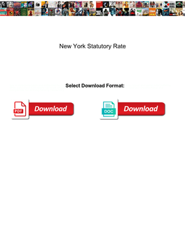 New York Statutory Rate