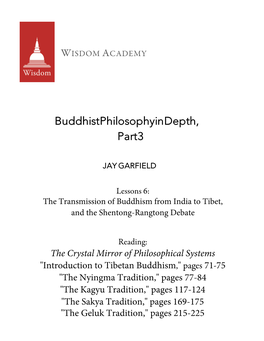 Buddhist Philosophy in Depth, Part 3