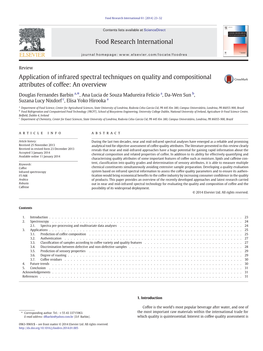 2014 Food Res. Int., Infrared to Access Qualities of Coffee -- an Overview.Pdf