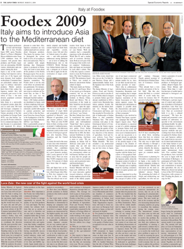 Italy Aims to Introduce Asia to the Mediterranean Diet Italian a Exports