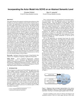 Incorparating the Actor Model Into SCIVE on an Abstract Semantic Level