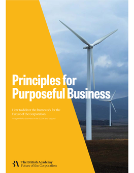 Principles for Purposeful Business