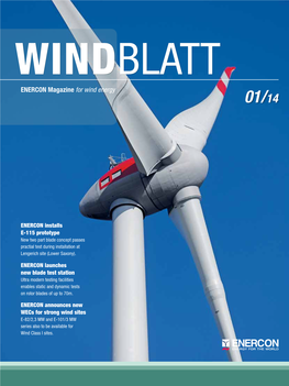 ENERCON Magazine for Wind Energy 01/14