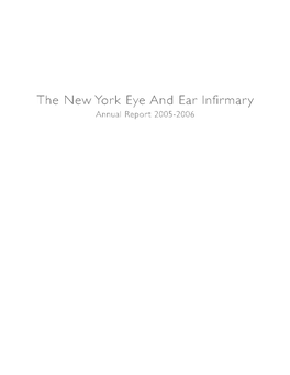 NYEEI Department of Ophthalmology Annual Report 2005-2006-A.Pdf