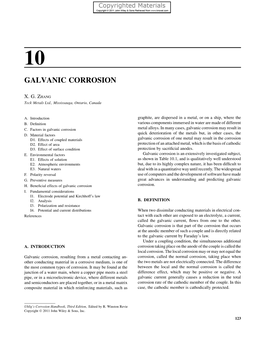 Galvanic Corrosion