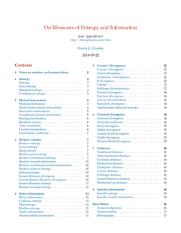 On Measures of Entropy and Information