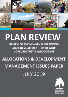 JULY 2019 Plan Review - Allocations & Development Management Issues Paper