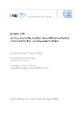 Earnings Inequality and the Global Division of Labor: Evidence from the Executive Labor Market