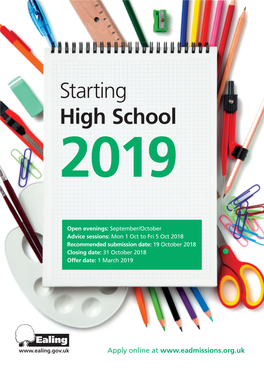 Starting High School 2019