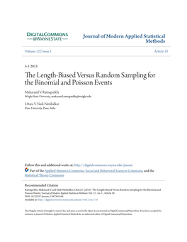 The Length-Biased Versus Random Sampling for the Binomial and Poisson Events Makarand V