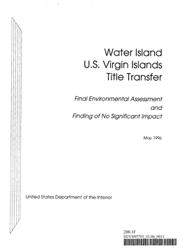 Water Island US Virgin Islands Title Transfer