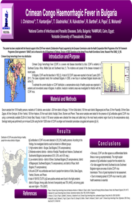 Crimean Congo Haemorrhagic Fever in Bulgaria I