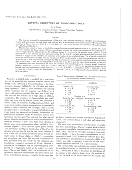 Crystal Structure of Protoamphibole