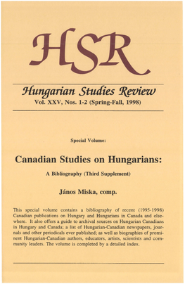 Hungarian Studies ^Eviezv Vol