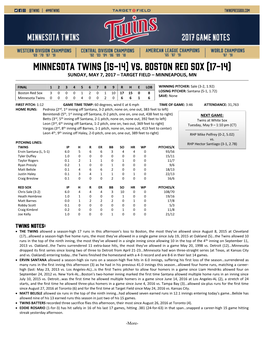 Post-Game Notes