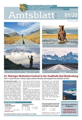 Amtsblatt 01/2020 Vom 23. Januar 2020