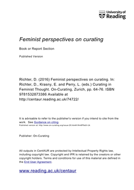 Feminist Perspectives on Curating