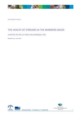 The Health of Streams in the Wimmera Basin