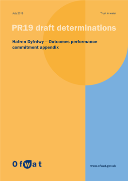 Hafren Dyfrdwy – Outcomes Performance Commitment