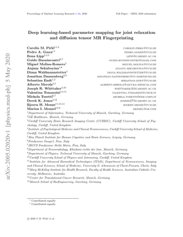 Deep Learning-Based Parameter Mapping for Joint Relaxation and Diﬀusion Tensor MR Fingerprinting