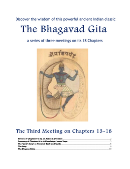 Bhagavad Gita Chapters 13-18 Knowledge