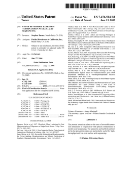 (12) United States Patent (10) Patent No.: US 7476,504 B2 Turner (45) Date of Patent: Jan